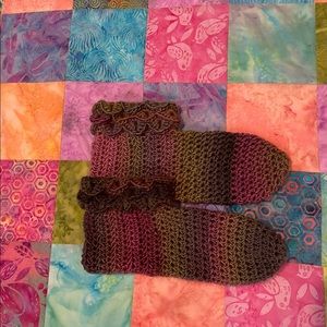Handmade Ombré Crochet Bootie Slippers